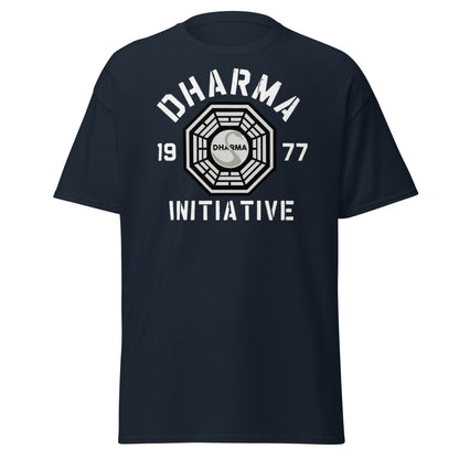Dharma Initiative 1977 Swan Station T-Shirt | Lost TV Fan - Navy - T-Shirts Online