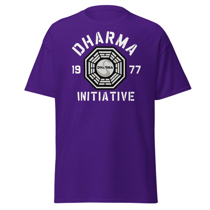 Dharma Initiative 1977 Swan Station T-Shirt | Lost TV Fan - Purple - T-Shirts Online