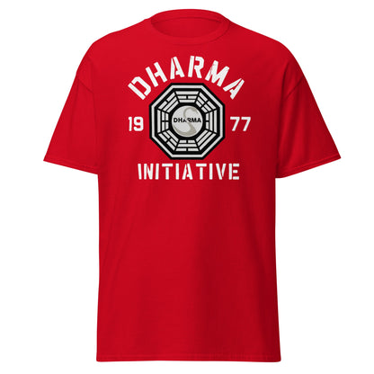 Dharma Initiative 1977 Swan Station T-Shirt | Lost TV Fan - Red - T-Shirts Online