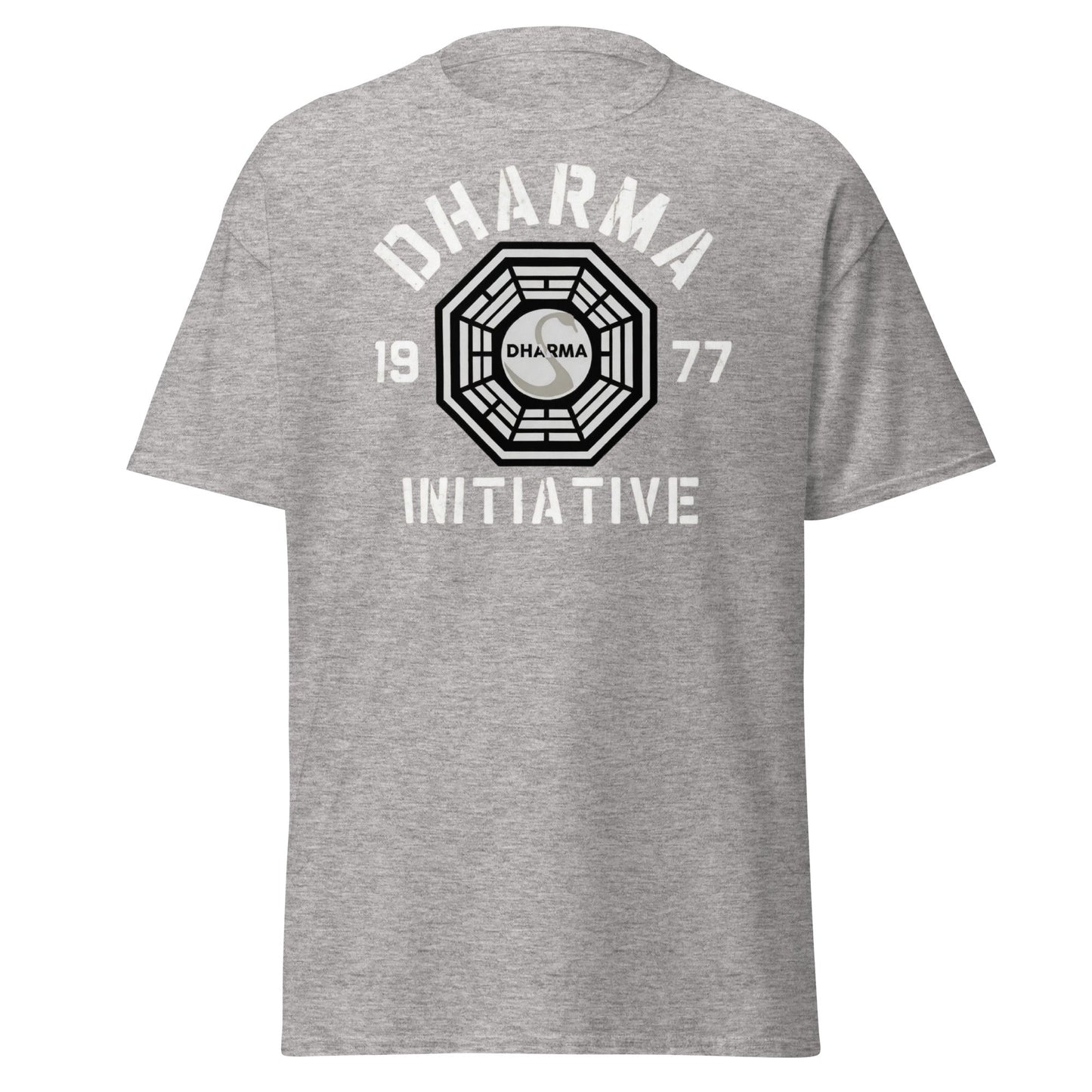 Dharma Initiative 1977 Swan Station T-Shirt | Lost TV Fan - Sport Grey - T-Shirts Online
