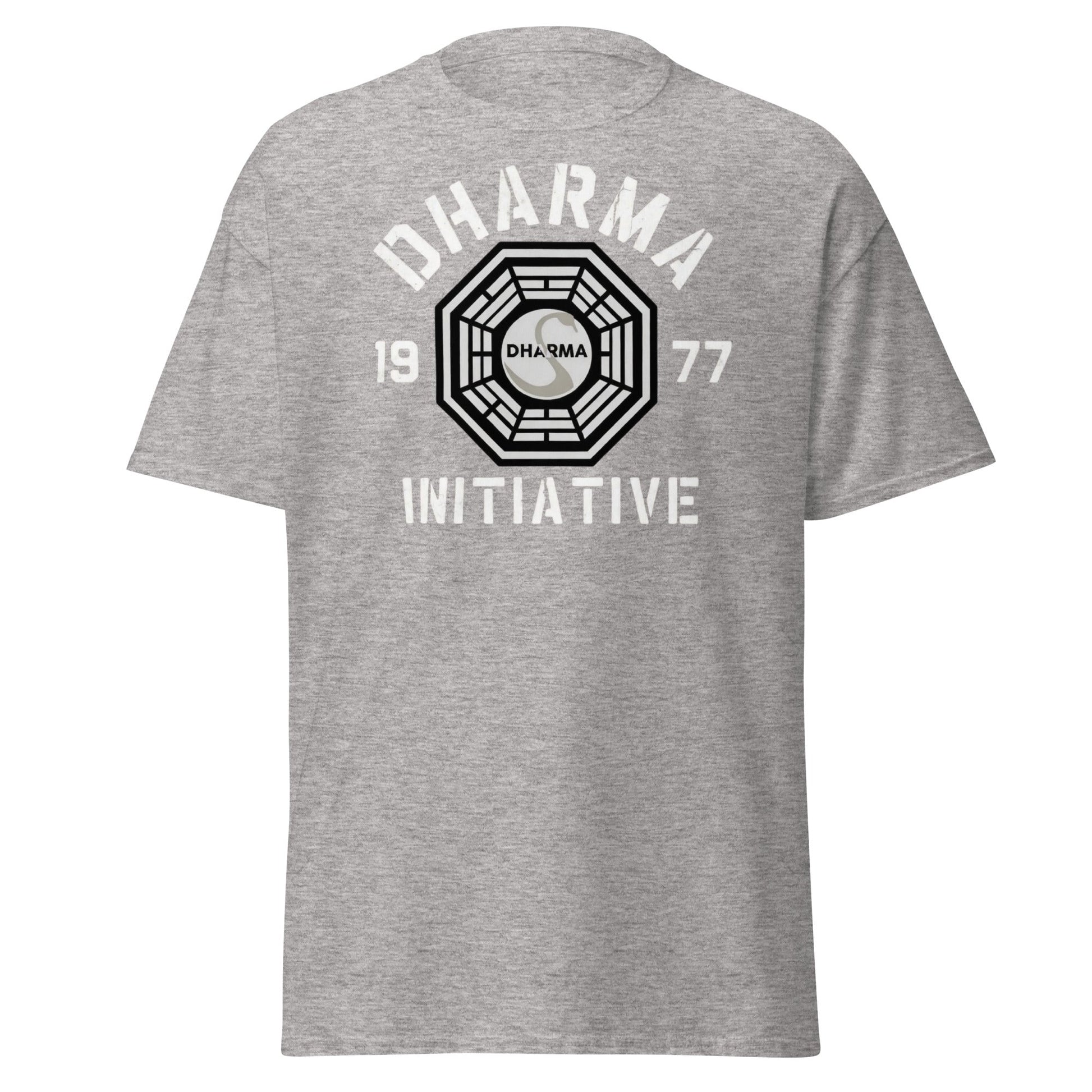 Dharma Initiative 1977 Swan Station T-Shirt | Lost TV Fan - Sport Grey - T-Shirts Online