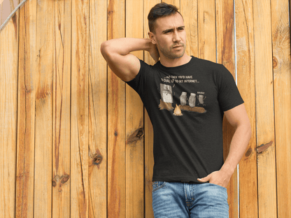 Dial - Up Campfire Story T-Shirt – Funny Tech Nerd Tee - Gold - T-Shirts Online