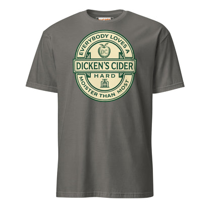 Dicken's Cider T-Shirt | Hilarious Adult Beverage Pun Tee - Charcoal - T-Shirts Online