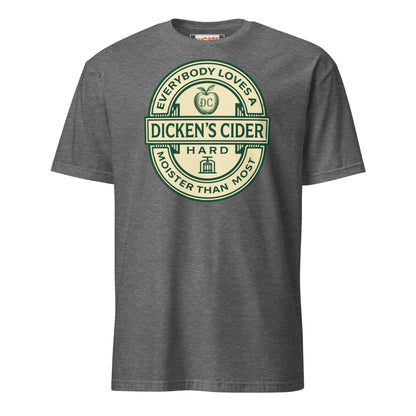 Dicken's Cider T-Shirt | Hilarious Adult Beverage Pun Tee - Graphite Heather - T-Shirts Online