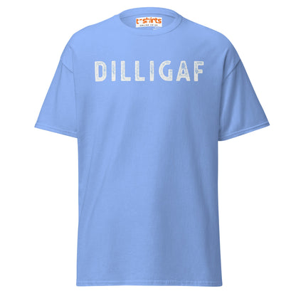 DILLIGAF T-Shirt | Funny Sarcastic Attitude Tee - Carolina Blue - T-Shirts Online