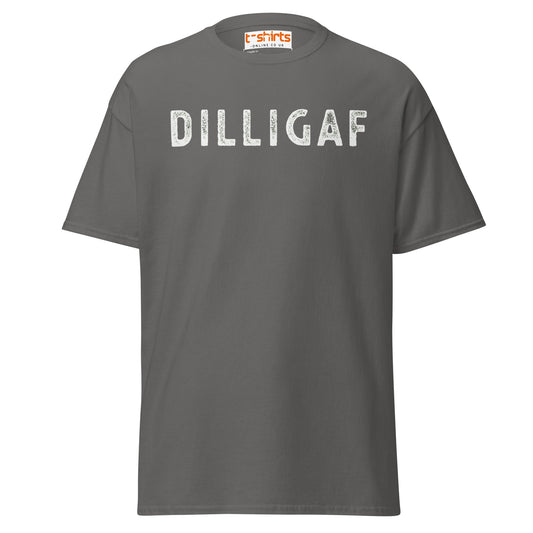 DILLIGAF T-Shirt | Funny Sarcastic Attitude Tee - Charcoal - T-Shirts Online
