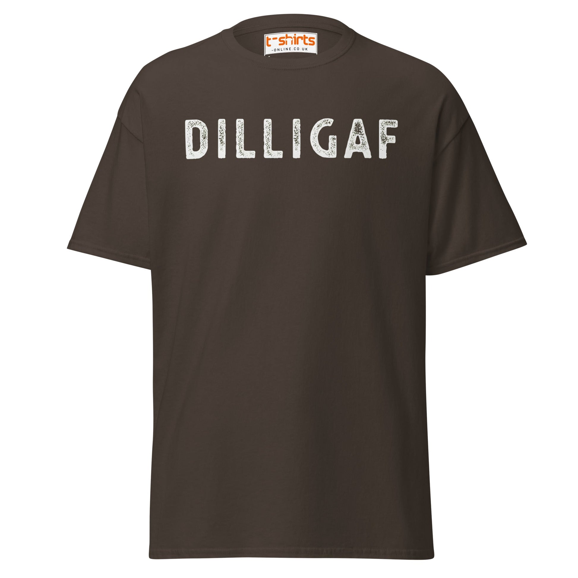 DILLIGAF T-Shirt | Funny Sarcastic Attitude Tee - Dark Chocolate - T-Shirts Online