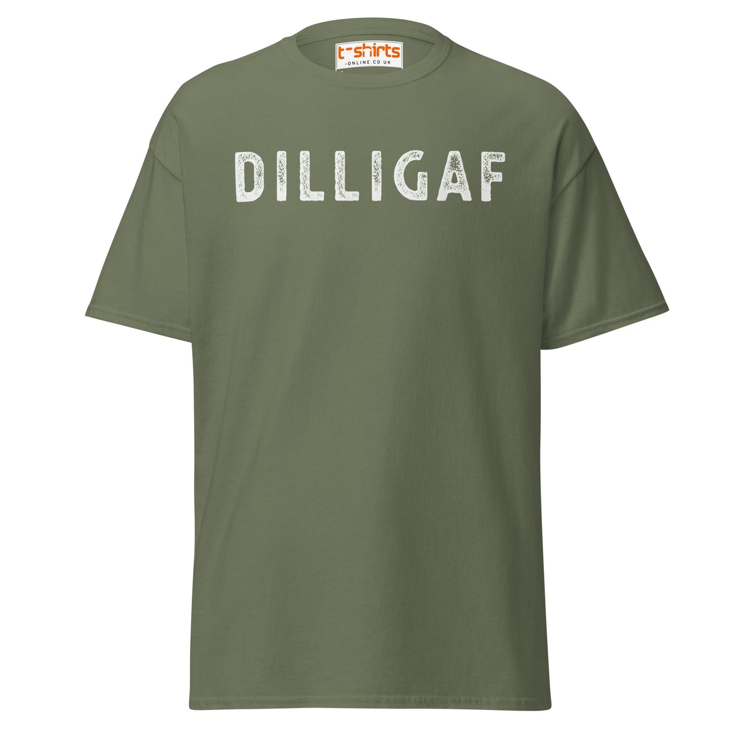 DILLIGAF T-Shirt | Funny Sarcastic Attitude Tee - Military Green - T-Shirts Online