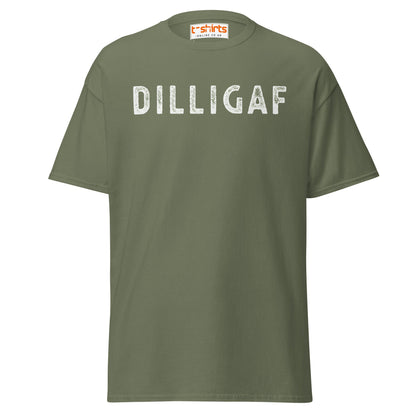 DILLIGAF T-Shirt | Funny Sarcastic Attitude Tee - Military Green - T-Shirts Online