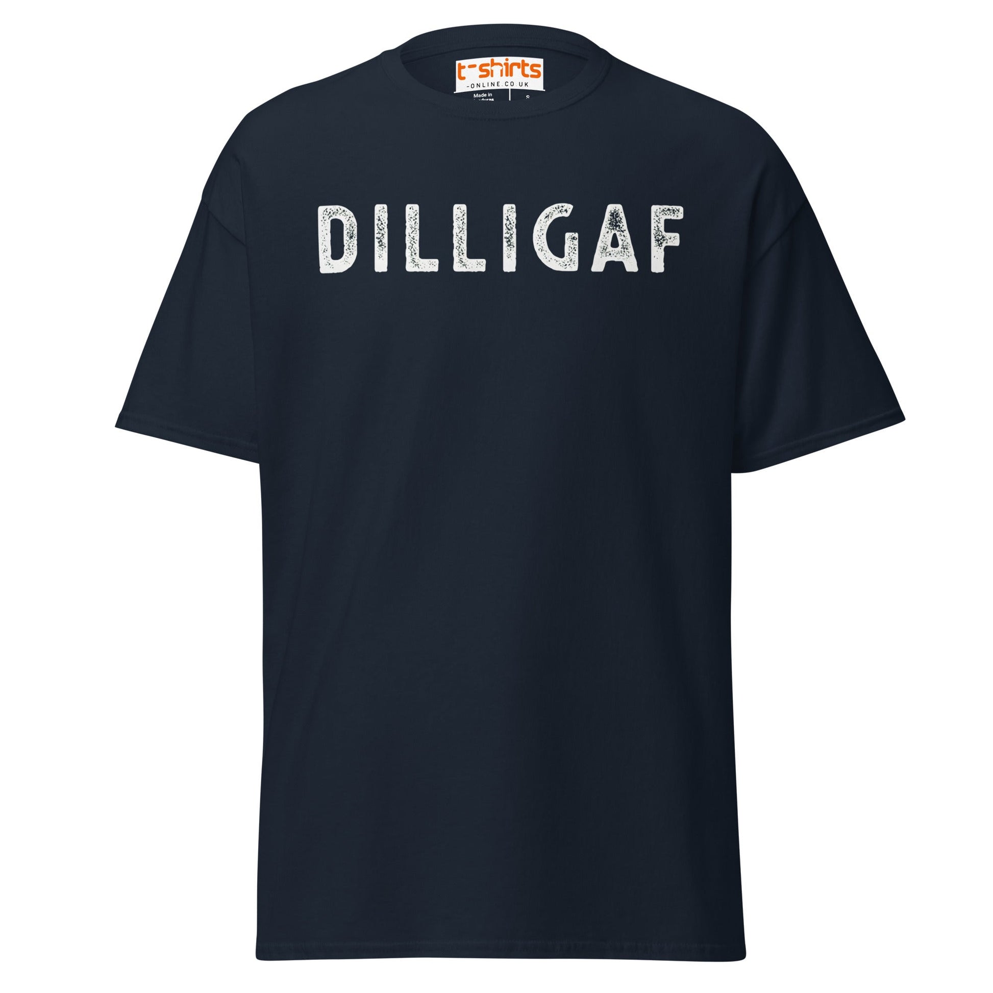 DILLIGAF T-Shirt | Funny Sarcastic Attitude Tee - Navy - T-Shirts Online