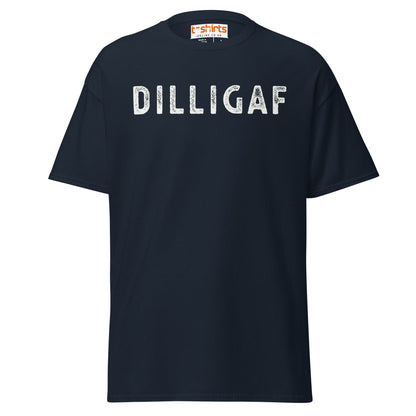 DILLIGAF T-Shirt | Funny Sarcastic Attitude Tee - Navy - T-Shirts Online