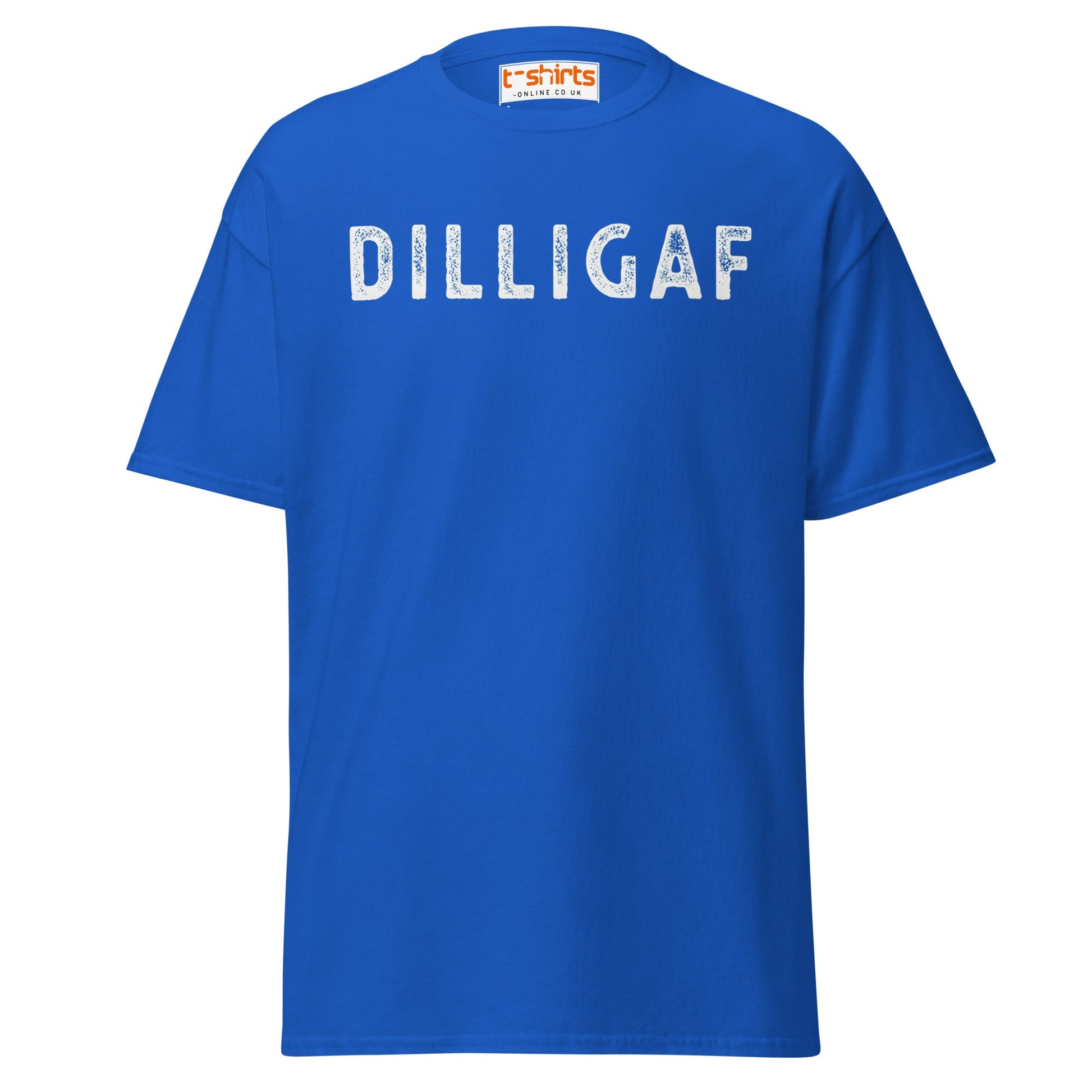 DILLIGAF T-Shirt | Funny Sarcastic Attitude Tee - Royal - T-Shirts Online