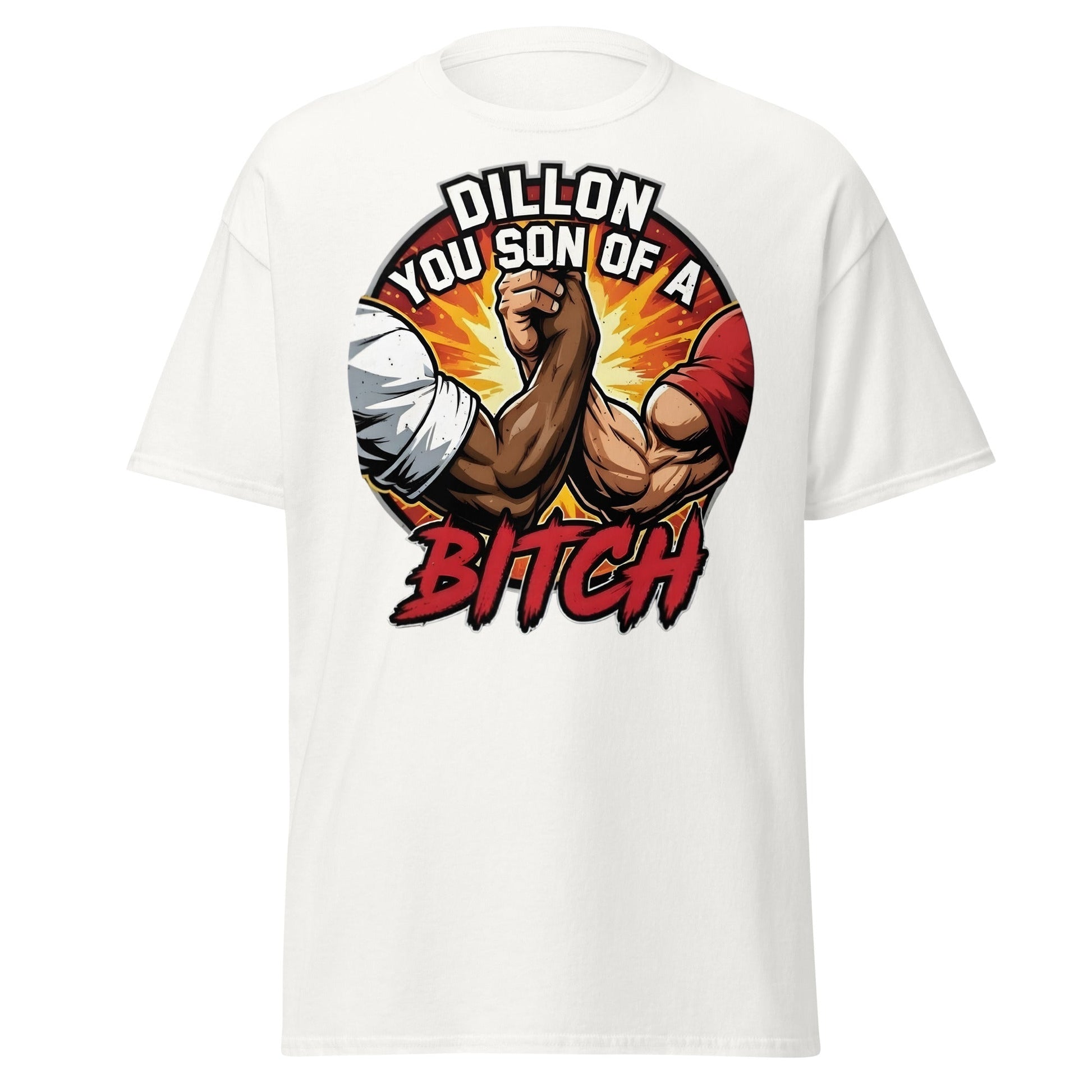 Dillon You Son of a Bitch T-Shirt | Retro Action Movie Tee - White - T-Shirts Online