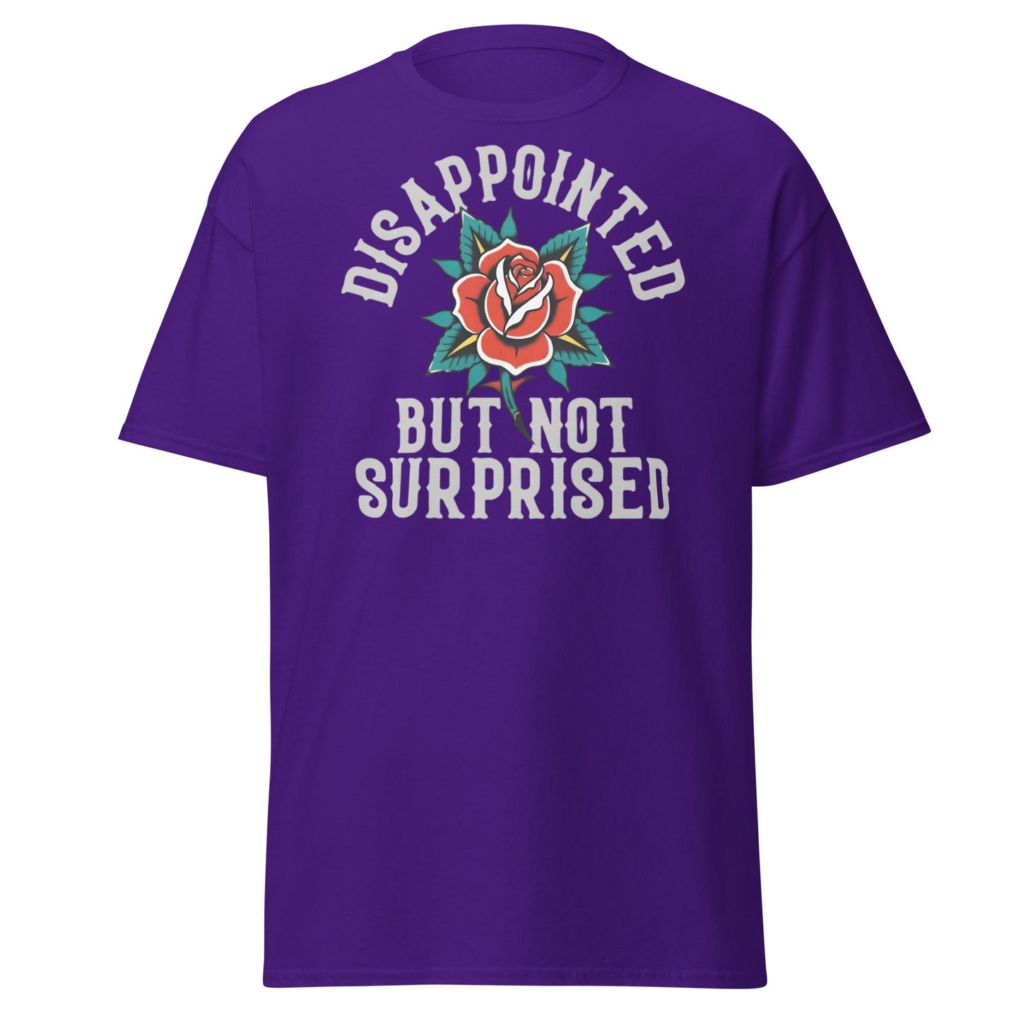 Disappointed But Not Surprised T-Shirt | Edgy Tattoo Tee - Purple - T-Shirts Online