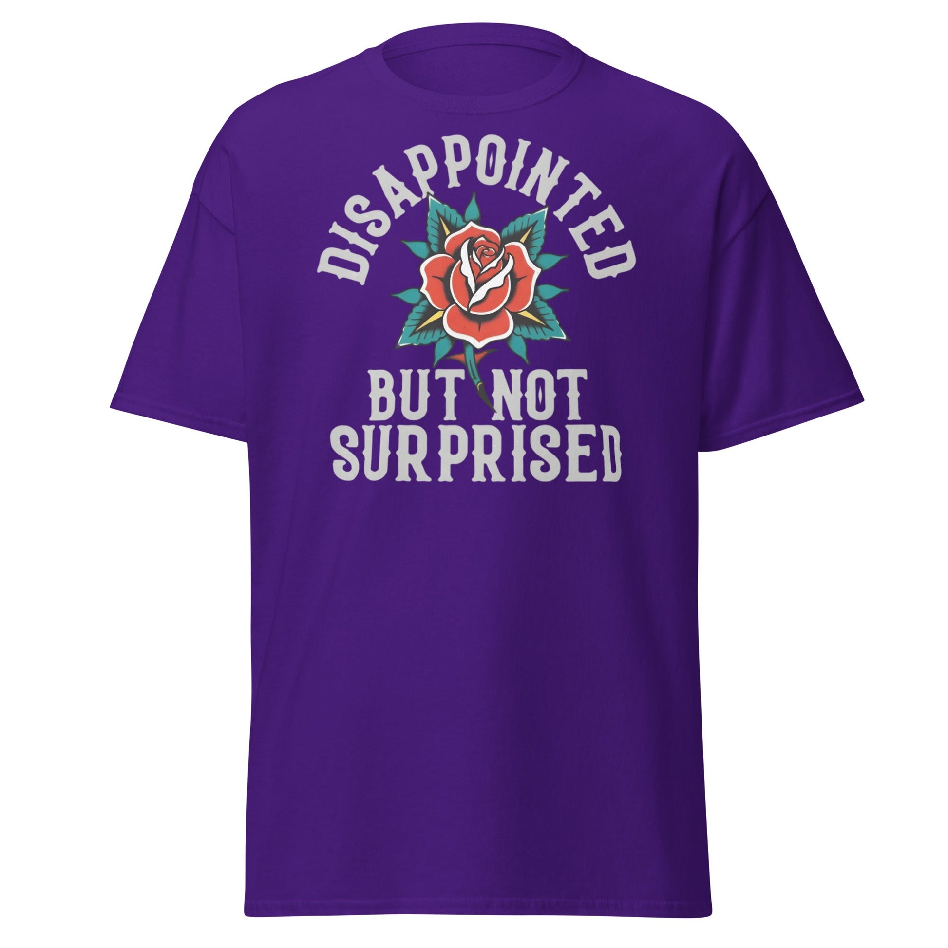Disappointed But Not Surprised T-Shirt | Edgy Tattoo Tee - Purple - T-Shirts Online
