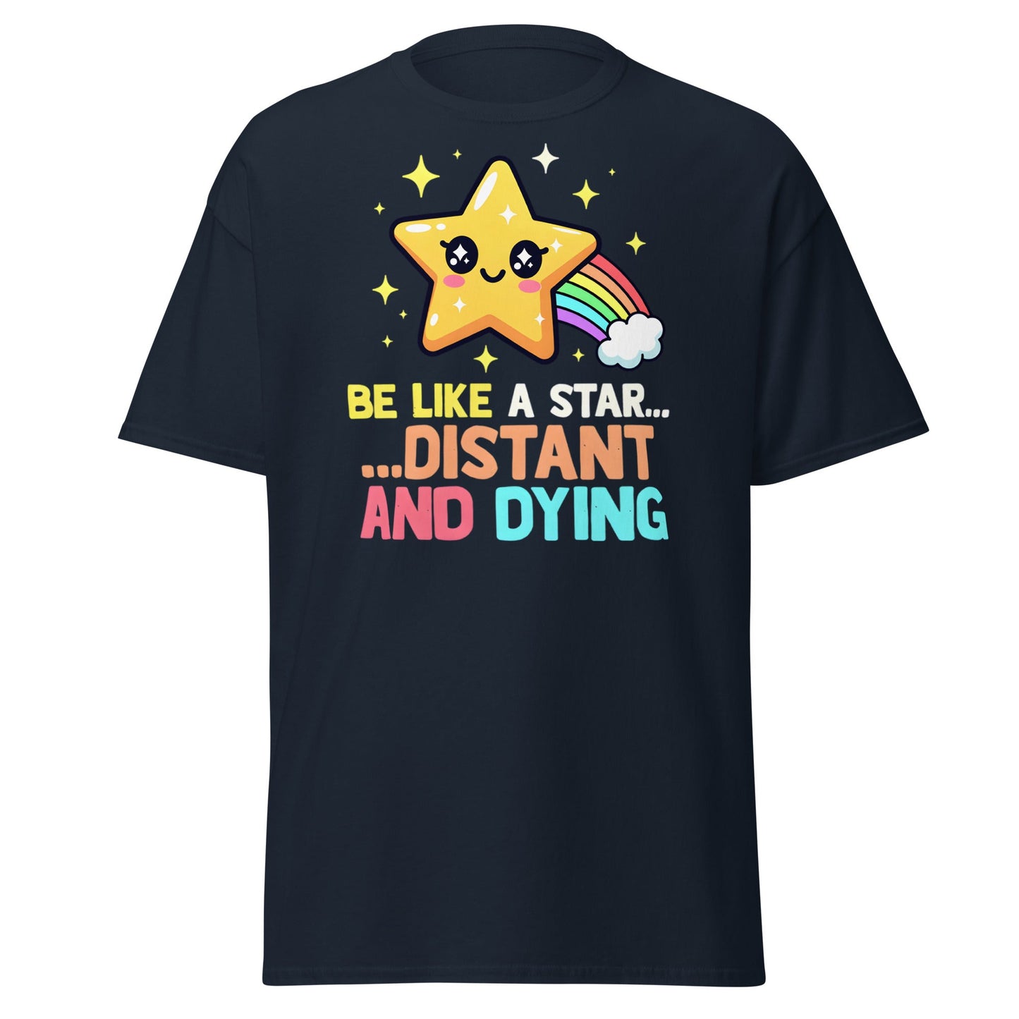 Distant and Dying Star T-Shirt - Funny Kawaii Dark Humor Tee - Navy - T-Shirts Online