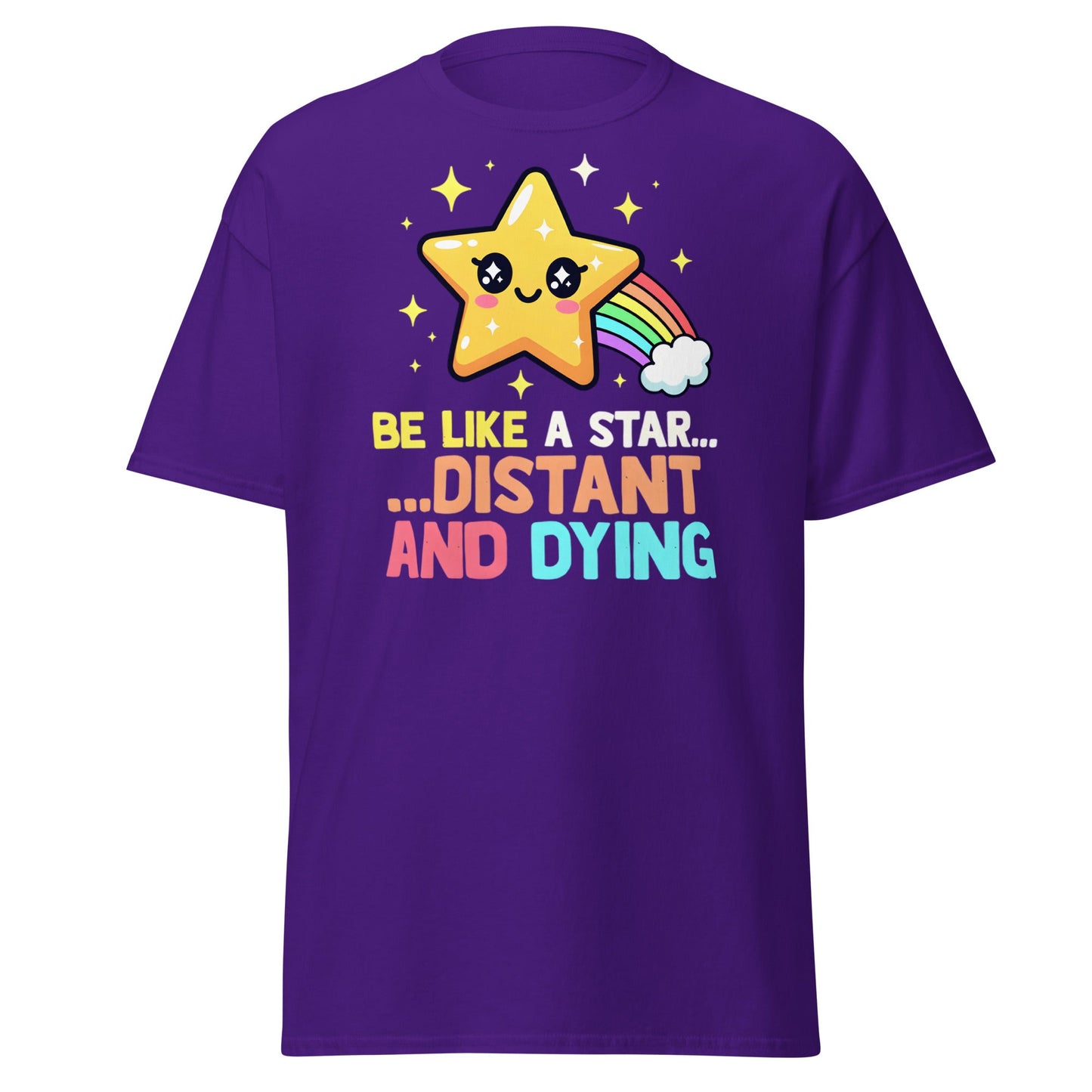 Distant and Dying Star T-Shirt - Funny Kawaii Dark Humor Tee - Purple - T-Shirts Online