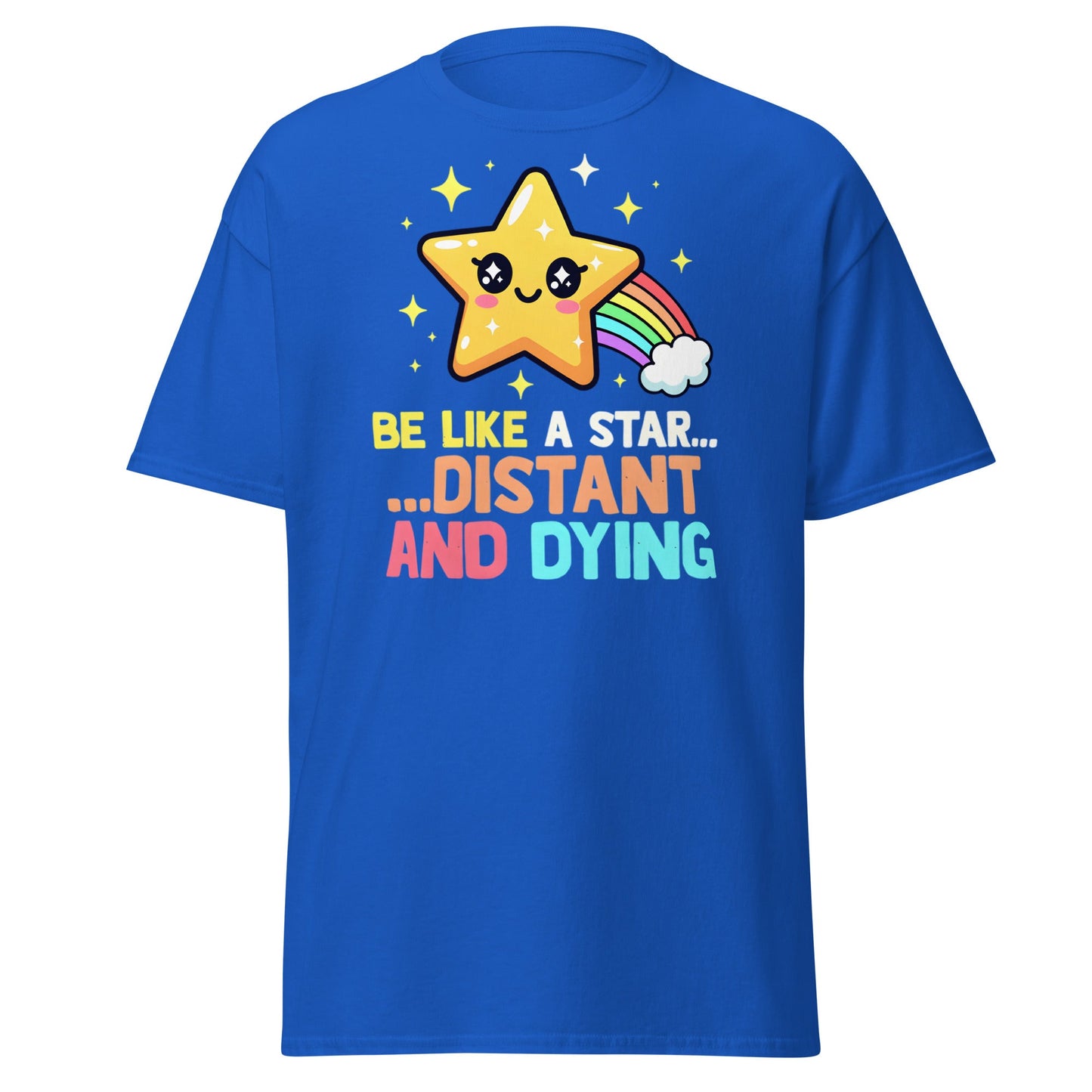 Distant and Dying Star T-Shirt - Funny Kawaii Dark Humor Tee - Royal - T-Shirts Online