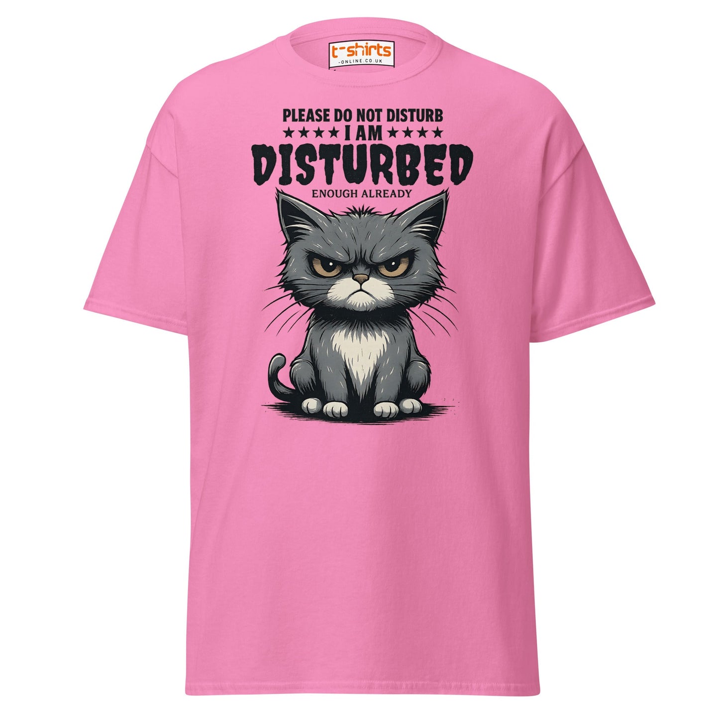 Disturbed Cat T-Shirt – Funny Grumpy Cat Tee - Azalea - T-Shirts Online