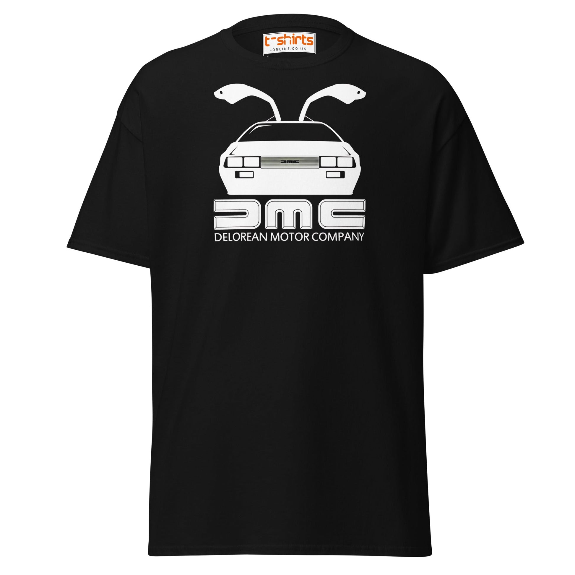 DMC DeLorean T-Shirt | Retro Car Lovers Tee - Black - T-Shirts Online