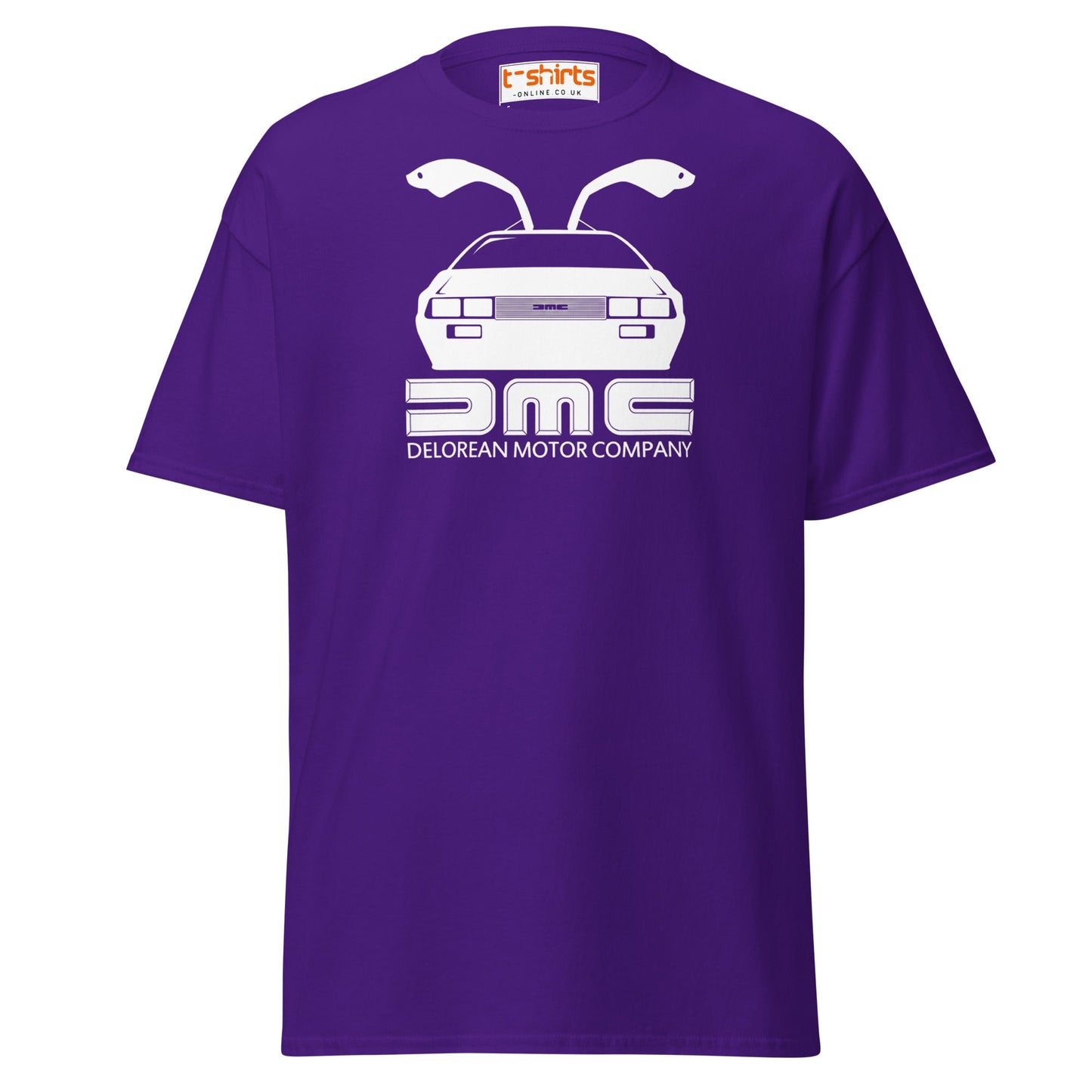 DMC DeLorean T-Shirt | Retro Car Lovers Tee - Purple - T-Shirts Online