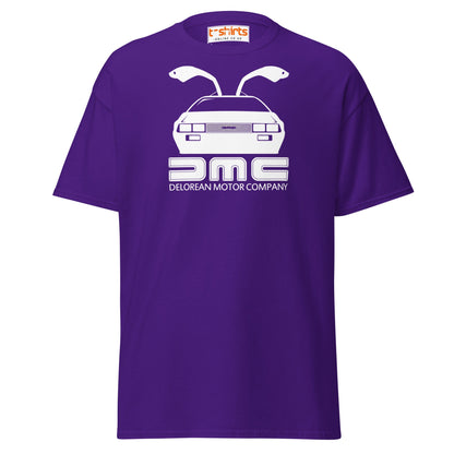 DMC DeLorean T-Shirt | Retro Car Lovers Tee - Purple - T-Shirts Online
