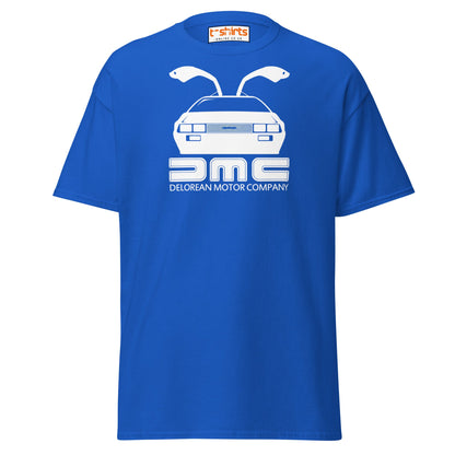 DMC DeLorean T-Shirt | Retro Car Lovers Tee - Royal - T-Shirts Online
