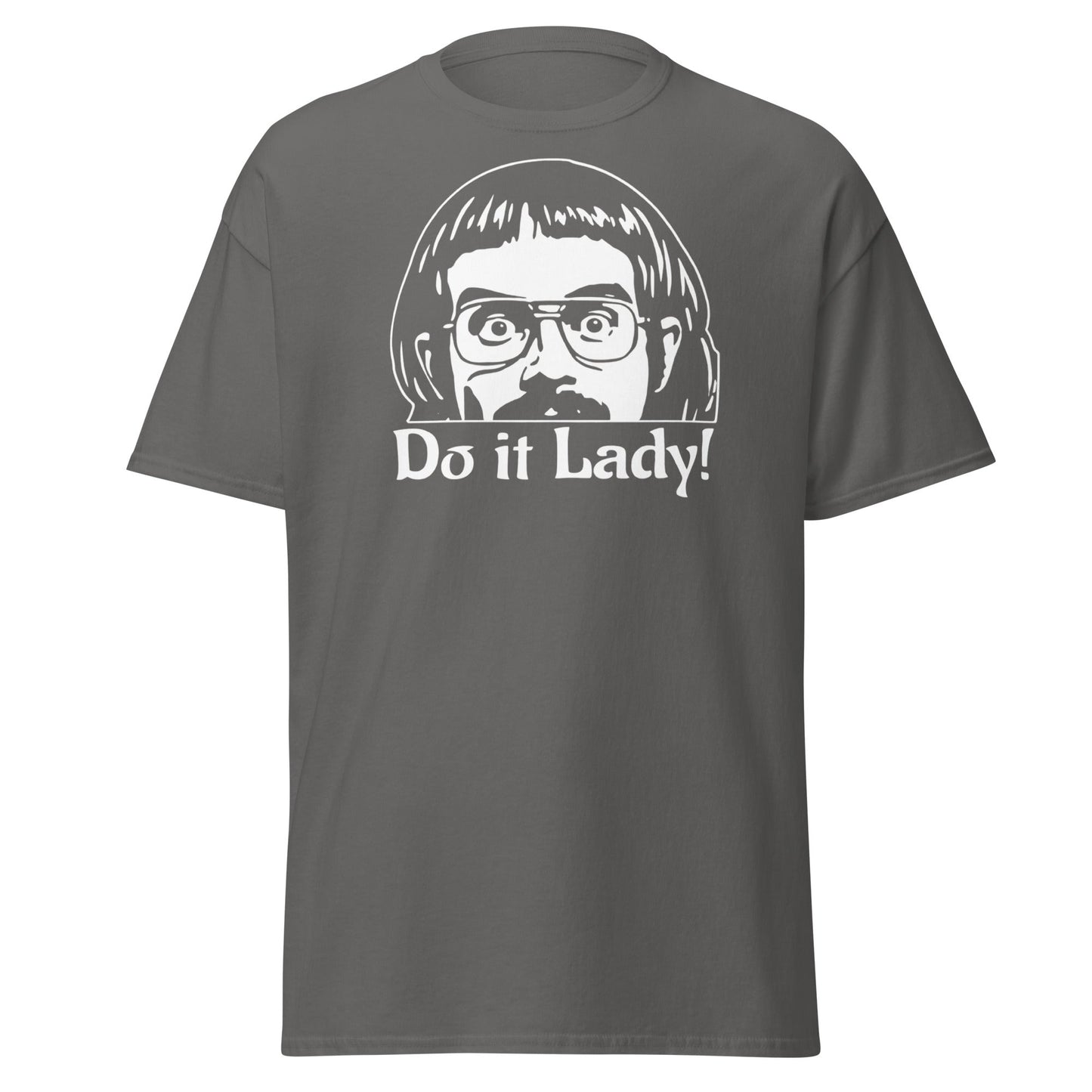 Do It Lady T-Shirt - Funny Retro Cult Cinema Graphic Tee - Charcoal - T-Shirts Online
