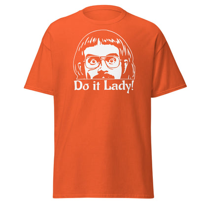 Do It Lady T-Shirt - Funny Retro Cult Cinema Graphic Tee - Orange - T-Shirts Online