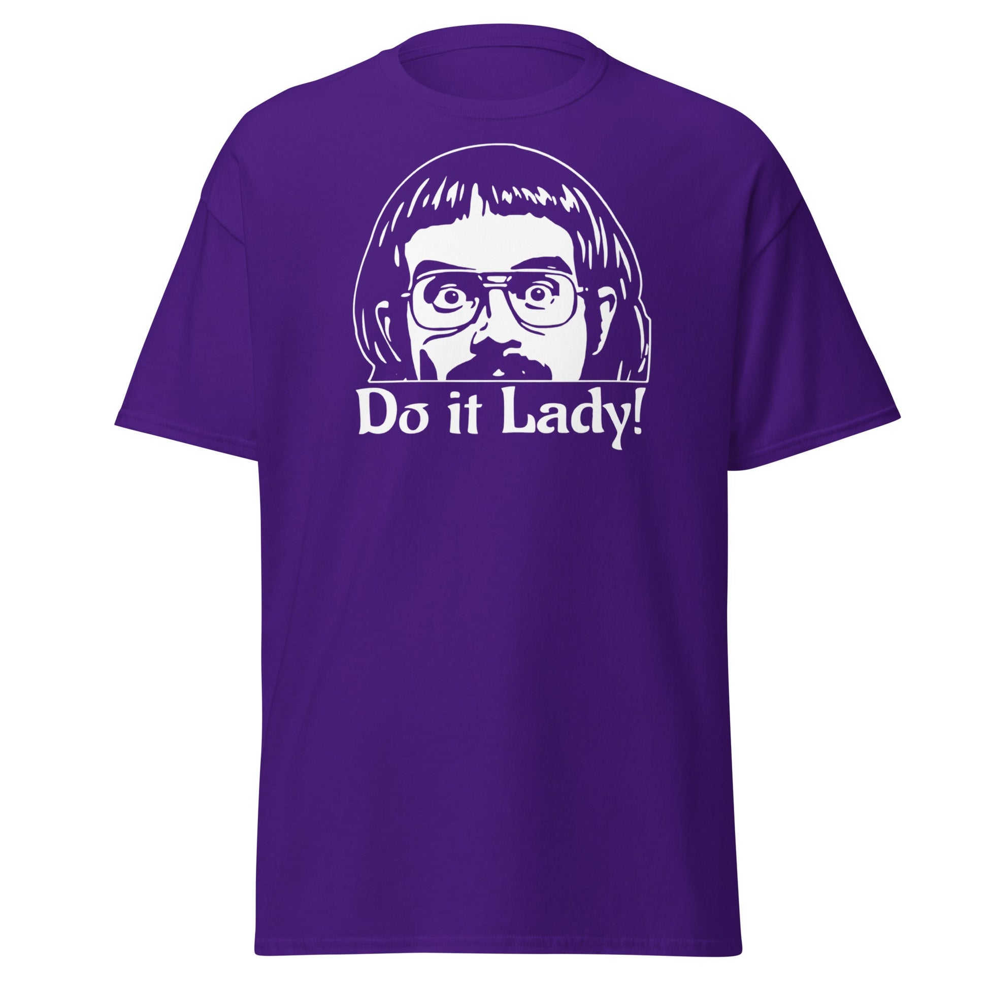 Do It Lady T-Shirt - Funny Retro Cult Cinema Graphic Tee - Purple - T-Shirts Online