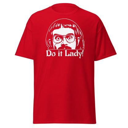 Do It Lady T-Shirt - Funny Retro Cult Cinema Graphic Tee - Red - T-Shirts Online