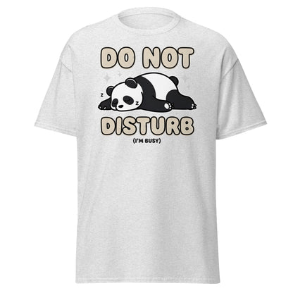 Do Not Disturb Sleeping Panda T-Shirt Funny Nap Tee - Ash - T-Shirts Online