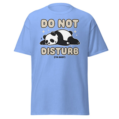 Do Not Disturb Sleeping Panda T-Shirt Funny Nap Tee - Carolina Blue - T-Shirts Online