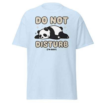 Do Not Disturb Sleeping Panda T-Shirt Funny Nap Tee - Light Blue - T-Shirts Online