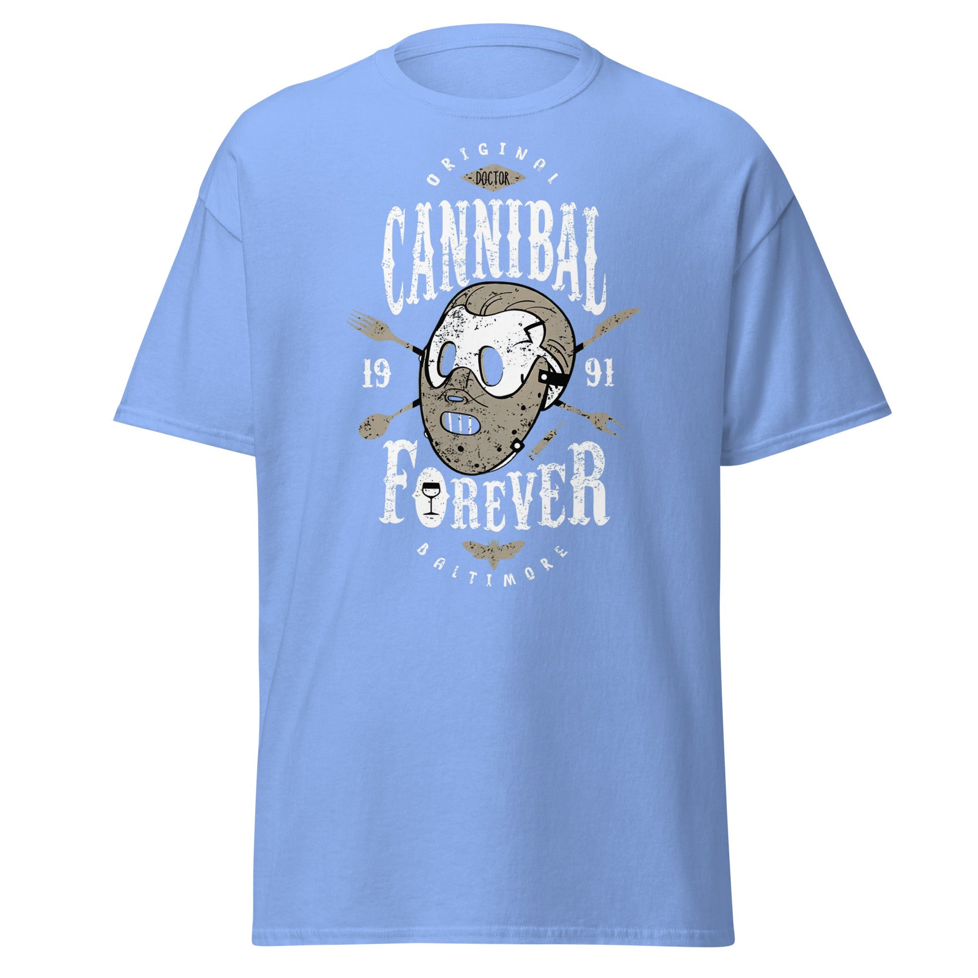 Doctor Cannibal T-Shirt – Horror Movie Parody Tee - Carolina Blue - T-Shirts Online