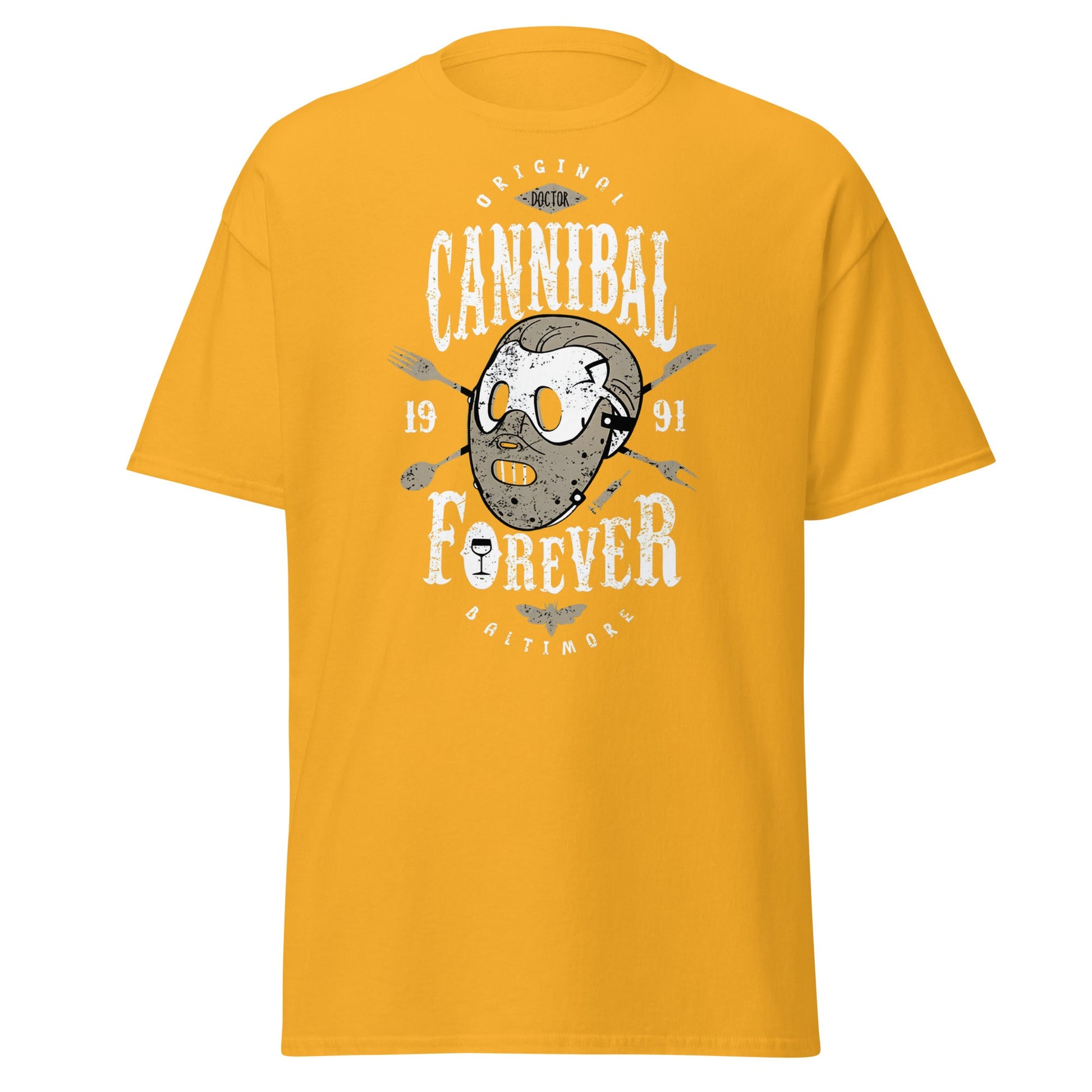 Doctor Cannibal T-Shirt – Horror Movie Parody Tee - Gold - T-Shirts Online