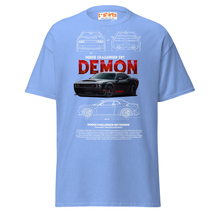 Dodge Challenger SRT Demon T-Shirt | Muscle Car Tee - Carolina Blue - T-Shirts Online