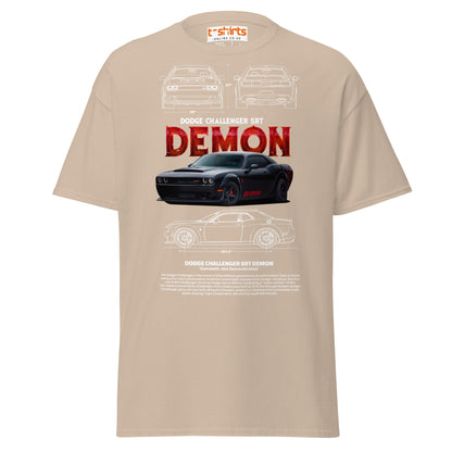 Dodge Challenger SRT Demon T-Shirt | Muscle Car Tee - Sand - T-Shirts Online