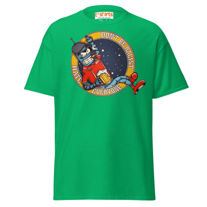 Don’t Be Racist Hate Everyone T-Shirt | Funny Robot Tee - Irish Green - T-Shirts Online