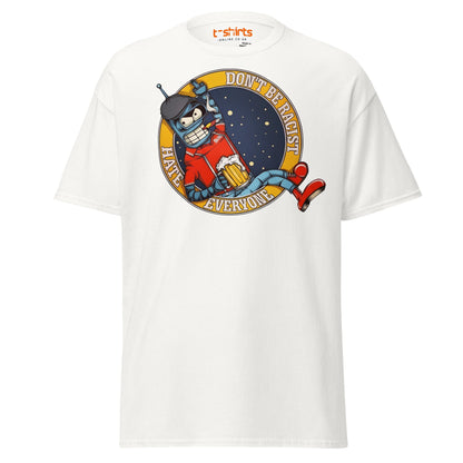 Don’t Be Racist Hate Everyone T-Shirt | Funny Robot Tee - White - T-Shirts Online