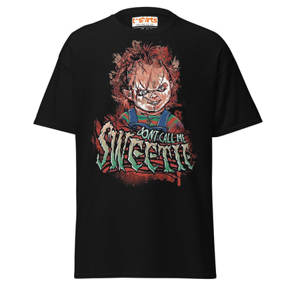 Don’t Call Me Sweetie T-Shirt | Horror Doll Parody Tee - Black - T-Shirts Online