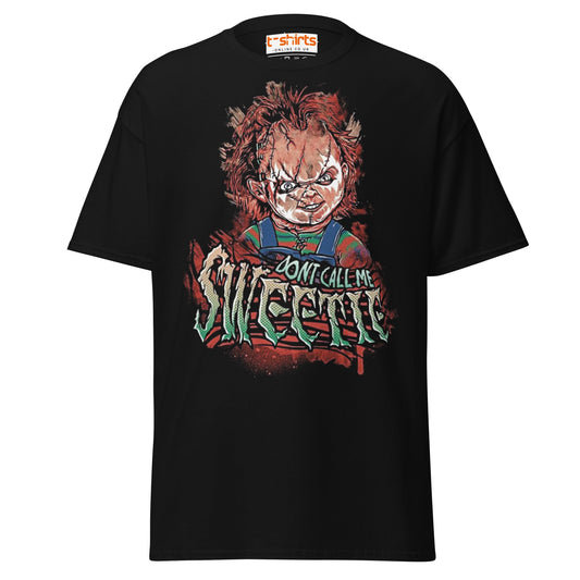 Don’t Call Me Sweetie T-Shirt | Horror Doll Parody Tee - Black - T-Shirts Online