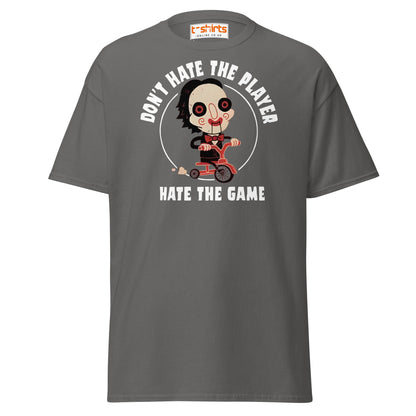 Don’t Hate the Player T-Shirt | Funny Horror Parody Tee - Charcoal - T-Shirts Online