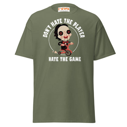 Don’t Hate the Player T-Shirt | Funny Horror Parody Tee - Military Green - T-Shirts Online