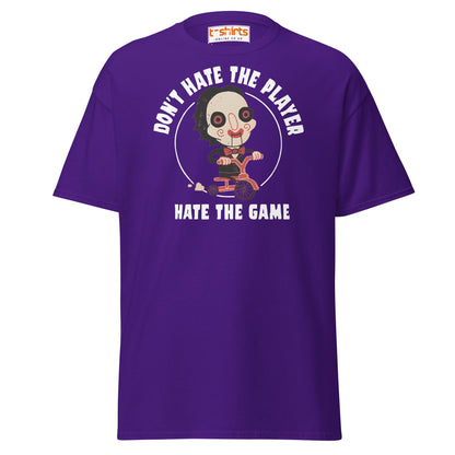 Don’t Hate the Player T-Shirt | Funny Horror Parody Tee - Purple - T-Shirts Online