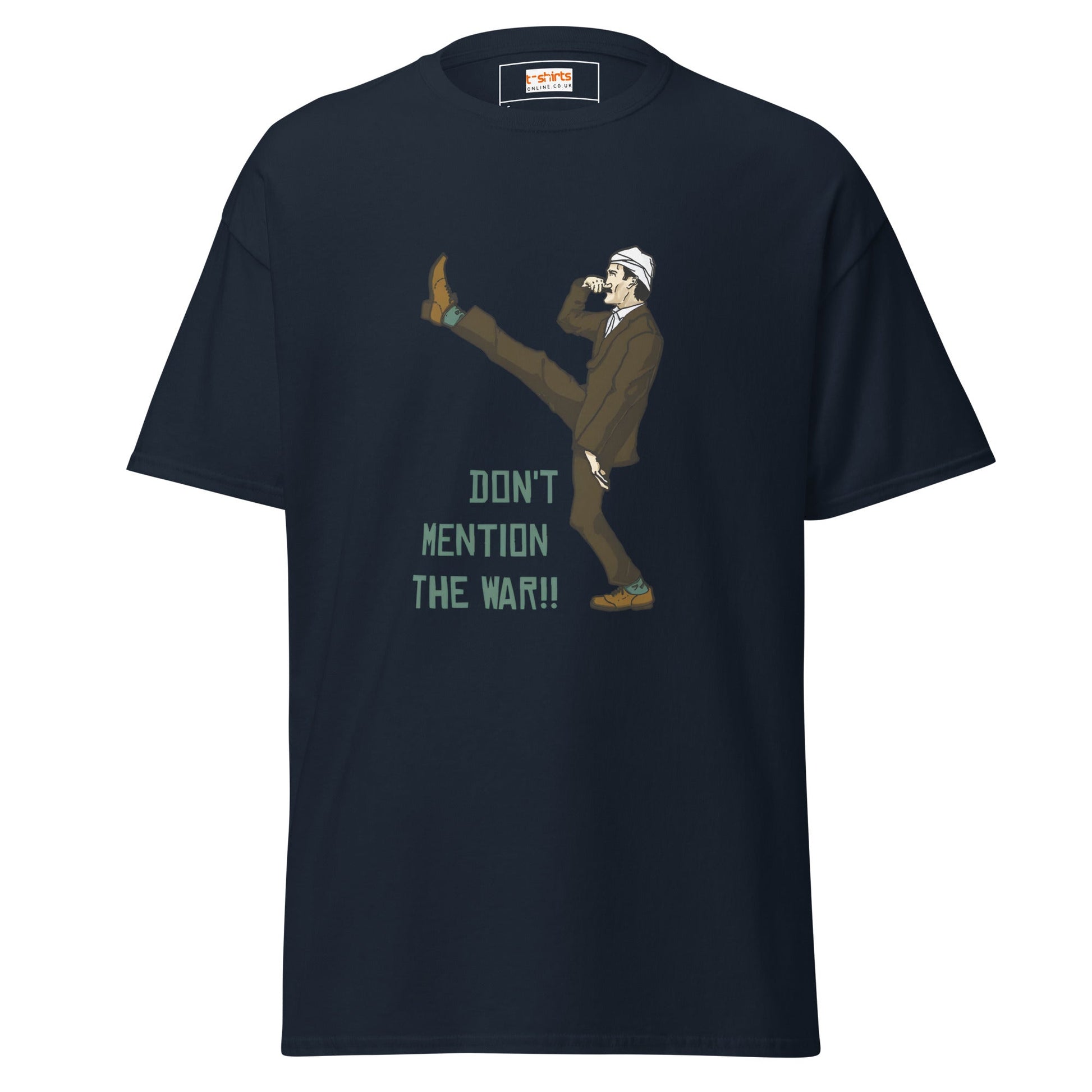 Don't Mention the War | Fawlty Towers T-Shirt - Navy - T-Shirts Online