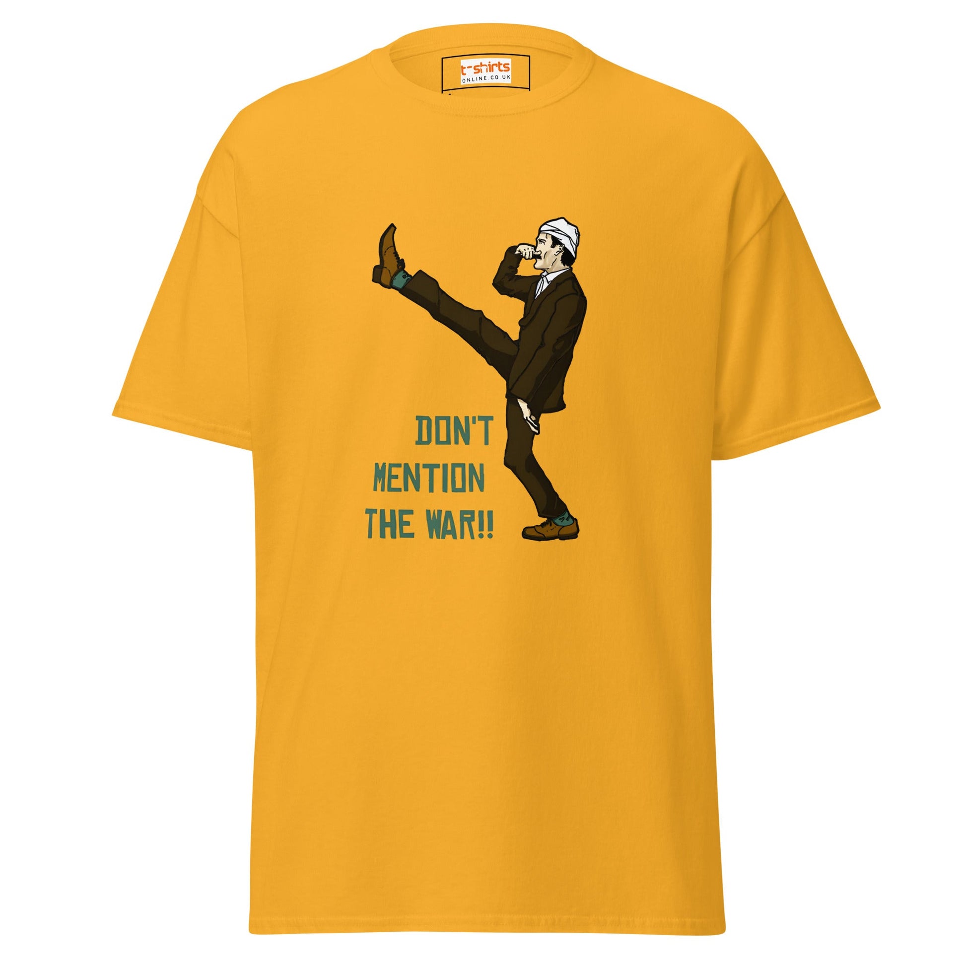 Don't Mention the War | Fawlty Towers T-Shirt - Gold - T-Shirts Online