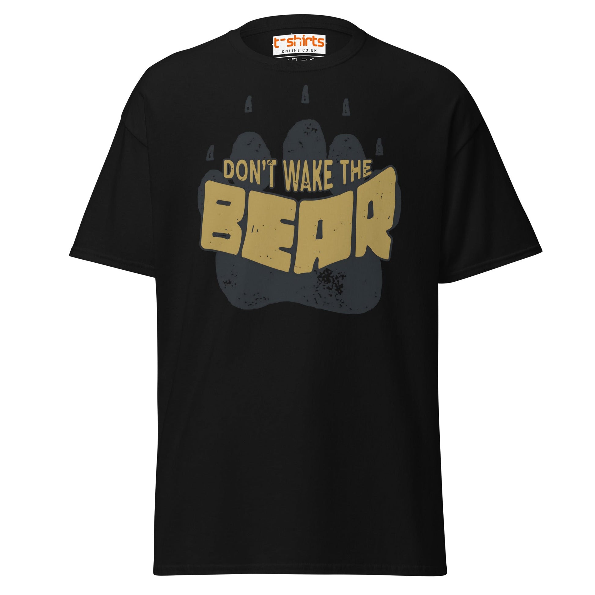 Don’t Wake The Bear T-Shirt | Funny Lazy Mood Tee - Black - T-Shirts Online