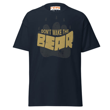 Don’t Wake The Bear T-Shirt | Funny Lazy Mood Tee - Navy - T-Shirts Online