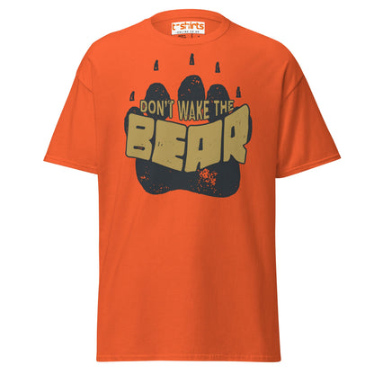 Don’t Wake The Bear T-Shirt | Funny Lazy Mood Tee - Orange - T-Shirts Online
